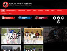 Tablet Screenshot of mainlandfootball.co.nz